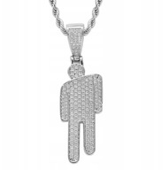 Naszyjnik Wisiorek Billie Eilish Bad Guy Srebrny Prezent