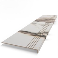 Stopnica spiek kwarcowy marmur jasny | Nacięcia antypoślizgowe 100x30x4