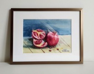 Obraz akwarela Granat Denys Tsarenko Oryginał