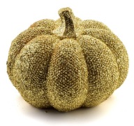 Złota brokatowa ceramiczna dynia 9 cm jak Home&You