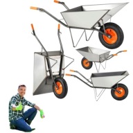 TACZKA OGRODOWA DO OGRODU BUDOWLANA STALOWA SPAWANA JEDNOKOŁOWA 120L 210KG