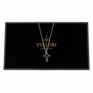 Gotycki Naszyjnik KRZYŻ Czarne SERCE Stal Amulet