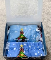 Majtki bokserki świąteczne Mikołaj*M- 116/128