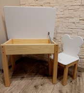Stolik ze schowkiem i krzesełko dla dziecka 92-116