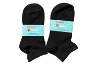 STOPKI BAWEŁNA DAMSKIE CZARNE 35-38 3 pary