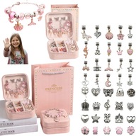 ZESTAW DO ROBIENIA BRANSOLETEK NASZYJNIKÓW DLA DZIECI PREZENT KORALIKI XXL