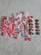 Zestaw Do Włosów Lilo Stitch Gumki Hello Kitty Spinki Kapibara 44szt B12