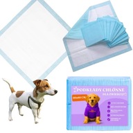 MATY PODKŁADY HIGIENICZNE CHŁONNE DLA PSA KOTA 100 SZT 60 X 60 CM