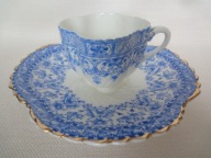 Anglia filiżanka kwadrat niebieski wzorek 1890 nr