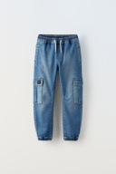ZARA SPODNIE CHŁOPIĘCE JEANSOWE TYPU JOGGER 134