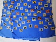 chabrowy jedwabny szalik 36 / 144 cm