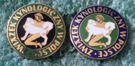 ODZNAKA ZWIĄZEK KYNOLOGICZNY W POLSCE - 2 SZTUKI - KOMPLET