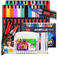 MARKERY AKRYLOWE 48 SZTUK ZESTAW 2MM 4MM – PISAKI FLAMASTRY MAZAKI PREZENT