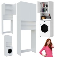 REGAŁ ŁAZIENKOWY SZAFKA NAD PRALKĘ SŁUPEK BIAŁY MAT PUVEROMEBLE 64CM