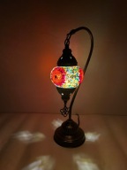 Lampa stołowa wykonana techniką mozaiki tureckiej.