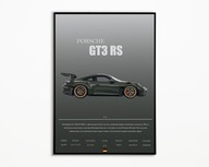 PLAKAT PORSCHE 911 992 GT3 RS IDEALNY NA PREZENT OBRAZ NA ŚCIANE A3