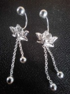 Piękne,delikatne kolczyki kwiat lotosu próba s925