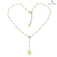 73632 Celebrytka złota stal chirurgiczna motyw zegara kulki