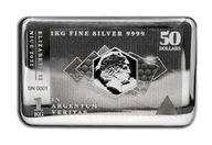 Sztabka srebra SREBRO 1KG Niue Pressburg Mint 1000g Silver Coin Bar 9999
