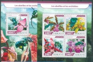 FLORA I FAUNA-PSZCZOŁY. KWIATY.DJIBOUTI. Mi Bl+ark. A**2017r