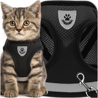 Szelki bezuciskowe dla psa z odblaskiem i smyczą 120 cm