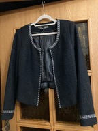 ŻAKIET CZARNY ZAY.DK (S-M) SR NITKA DEKOR SKÓRA EKOL