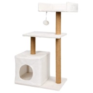 Drzewko dla kota Beasty 90 cm biały/szary – drapak i zabawa