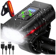 Lampka rowerowa przednia i tylna USB akumulatorowa 6 trybów