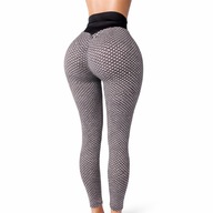 Legginsy efekt Peach Butt Wysoki Stan Elastyczne M Fitness Aesthetic
