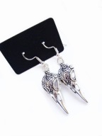 Nowe obłędne kolczyki czaszki maska wenecka gotik goth cudne handmade