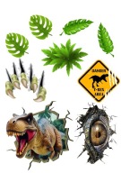 WYDRUK CUKROWY OPŁATEK NA TORT DINOZAURY DINOZAUR POSTACI + GRATIS TEKST