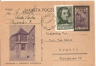 RUDA ŚLĄSKA -KRAKÓW -karta Cp97 -obieg 1948 rok