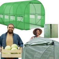 DUŻY TUNEL FOLIOWY SZKLARNIA NA ZAMKI 400 X 250 CM 10 M² ZIELONY JAKOŚĆIOWY