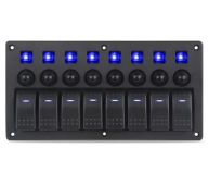 Panel tablica rozdzielnia 8 przełącz kamper jacht