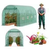 TUNEL FOLIOWY OGRODOWY FOLIA NAMIOT 4x2,5m UV-4 SZKLARNIA STELAŻ 19 MM 10m2