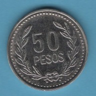 (1KL32) Kolumbia 50 peso, 2008
