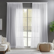 Firanki 2 szt. przezroczyste białe 230x140cm Deconovo