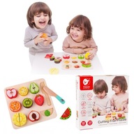 Zestaw do Krojenia Owoców drewniane akcesoria kuchenne zabawki manualne