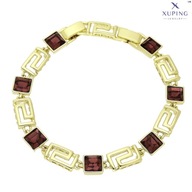 76549 BRANSOLETKA 14K POZŁACANA 19,5-17 CM 8 MM FUCHSIA CRYSTAL Swarovski