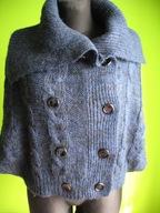 36 38 Atmosphere sweter oversize narzutka kardigan z kołnierzem