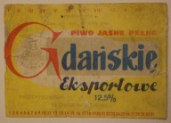 ETYKIETA - PIWO JASNE PEŁNE Gdańskie Eksportowe - BROWAR W GDAŃSKU