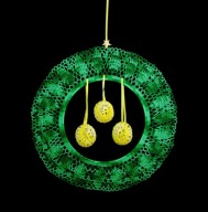 Zawieszka ozdoba na okno szydełkowa 31cm (Z137)