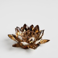 Świecznik na tealighty Home&You glamour elegancki szkło kryształowe kwiat