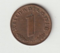 III Rzesza 1 pfennig 1939 D ladny stan