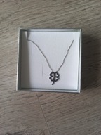 Srebrny łańcuszek z czterolistną koniczyną 925