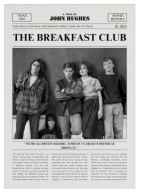 Plakat „Movie Times” – Minimalistyczny Plakat Filmowy w Stylu Gazety