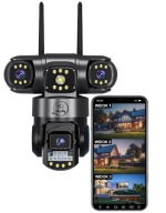 KAMERA WIFI ZEWNĘTRZNA OBROTOWA POTRÓJNA 3X4MP ZOOM ALARM DETEKCJA IP SMART