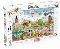 Puzzle 1000 elementów autorstwa Andrzeja Mleczki "Kraków" z autografem
