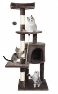 Drapak wysoki dla kota 115 cm – duży drapak z domkiem legowiskiem zabawkami