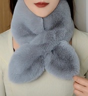 SZAL SZALIK KOMIN TUBA CHUSTA CIEPŁY ZIMOWY SEXY IMITACJA FUTRA PUCHATY